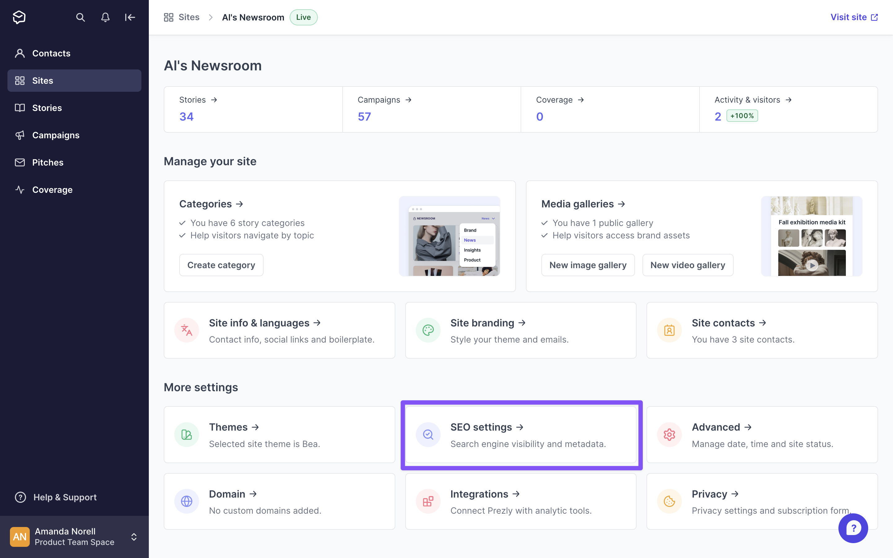 Use Prezly's SEO settings to optimize your press releases (and newsroom) in minutes Use Prezly's SEO settings to optimize your press releases (and newsroom) in minutes